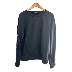 TOBI Sweatshirt Black Cotton Blend Athleisure Pullover S/P Streetwear Goth Edgy